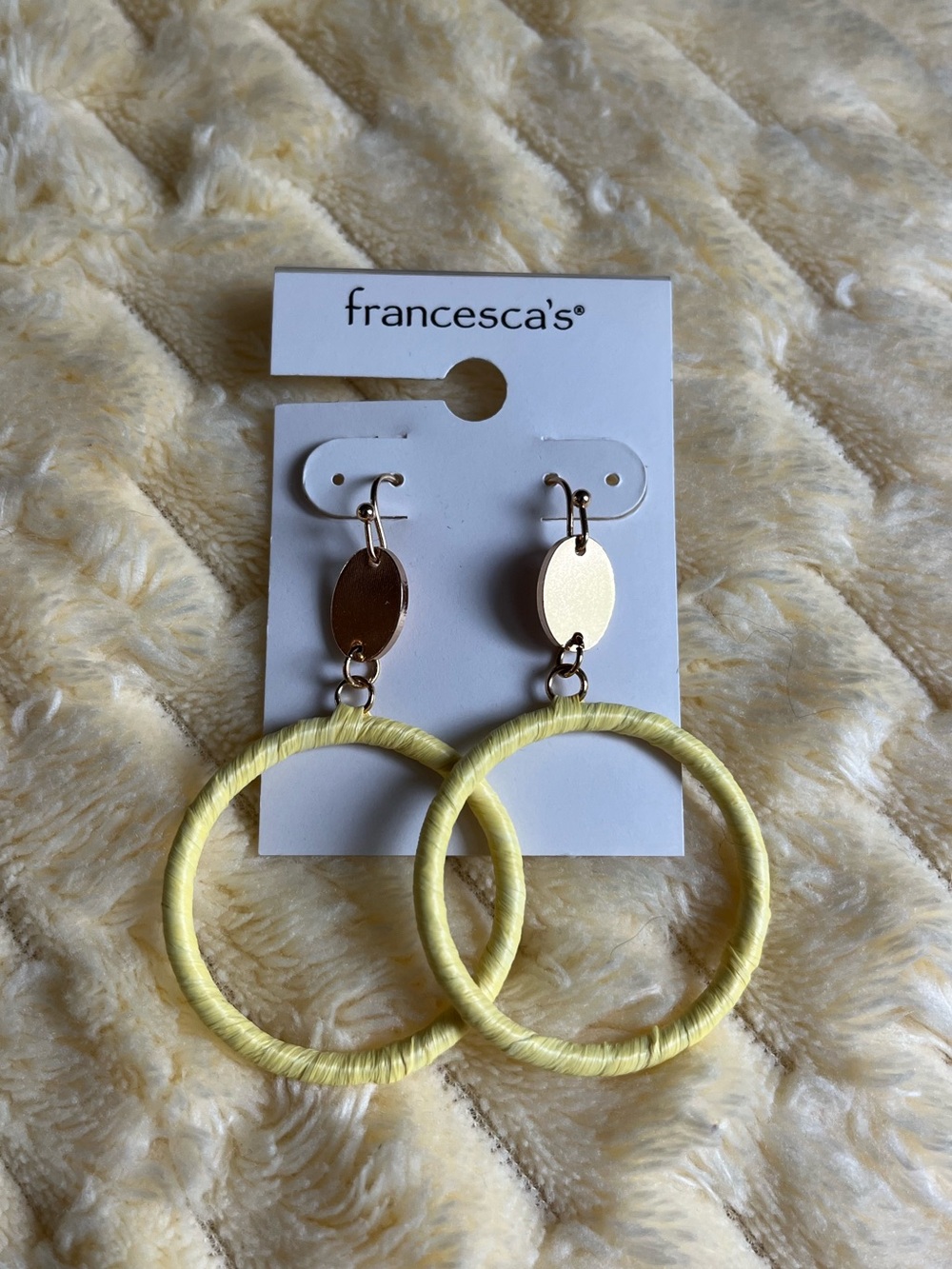 FRANCESCAS Yellow Circle Dropdown Earrings